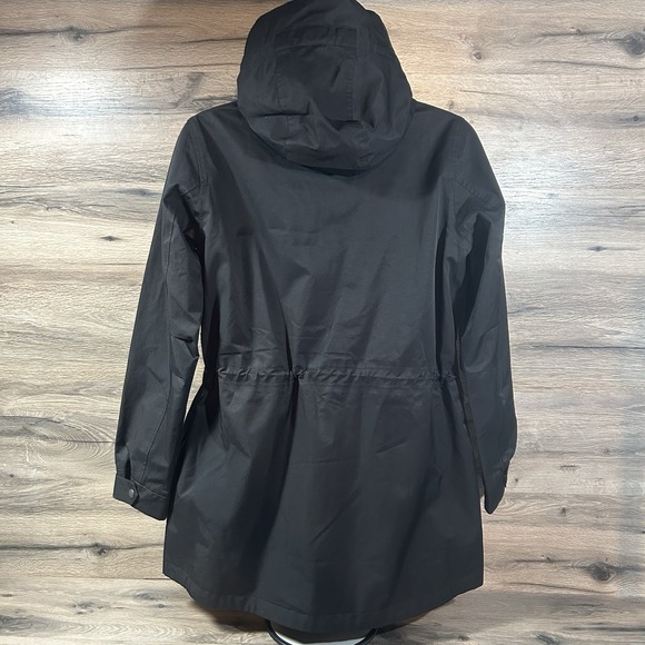 Fat Face Black Taylor Woman's Waterproof Jacket Size 10 Hooded Coat - Picture 3 of 12